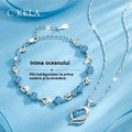 【Kupte 1 a dostanete 1 zdarma】 Sada náramků ze stříbra Heart of the Ocean 925 + náhrdelník