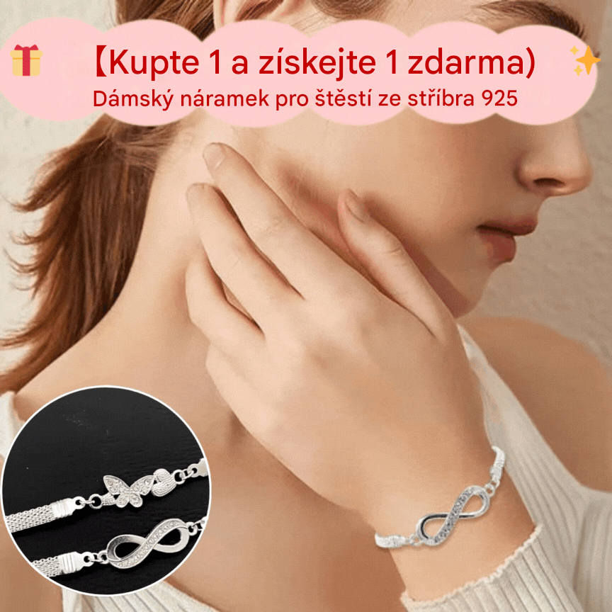 【Kupte jeden, druhý dostanete zdarma】Dámský stříbrný náramek pro štěstí