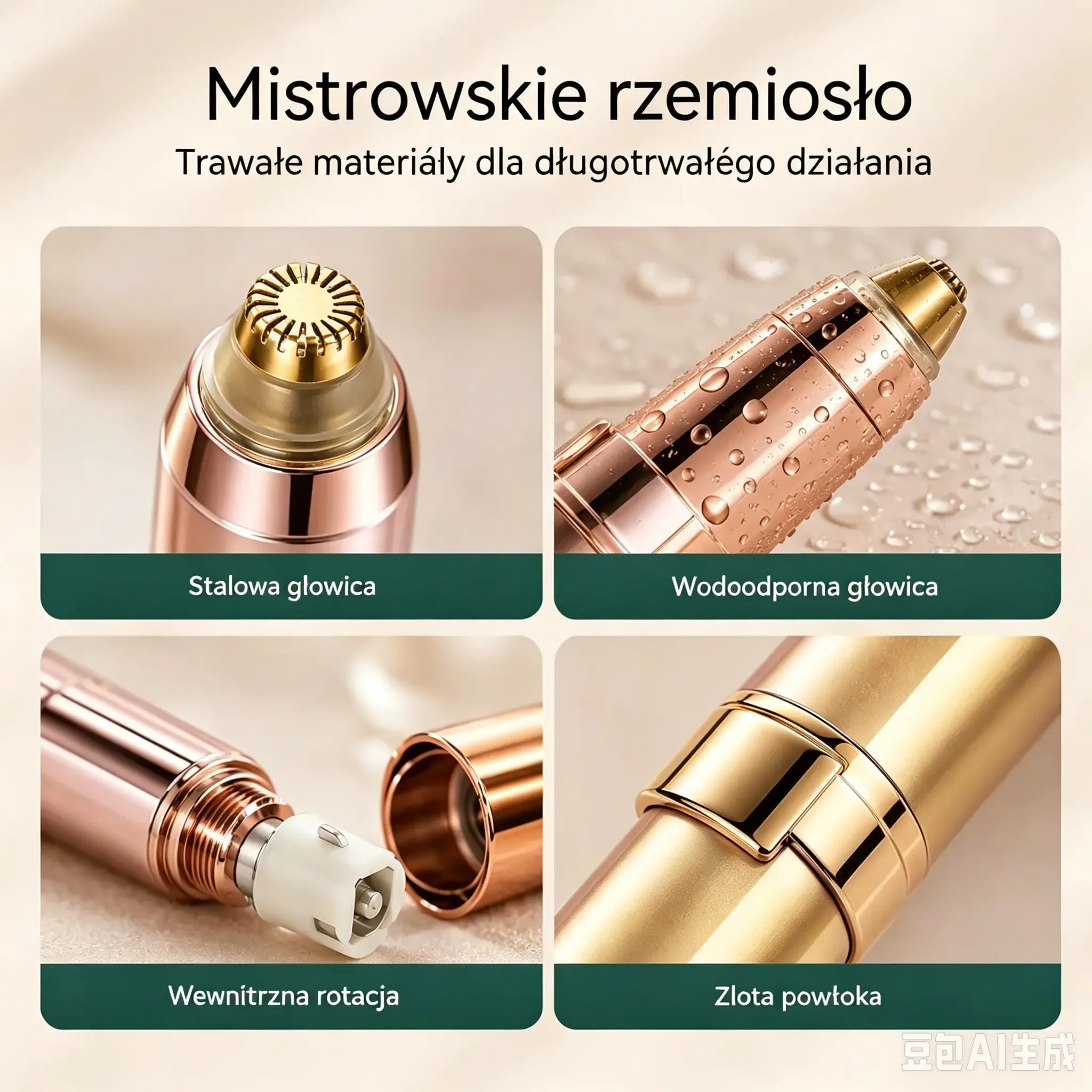 ✨ Precyzyjny trymer do brwi – elektryczny trymer do brwi z lampką LED do łatwego przycinania