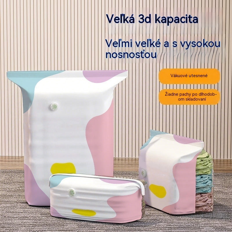 【5-dílná sada】 Velká, stlačitelná vakuová úložná kapsa: nevyžaduje pumpičku, je nepropustná a ideální pro úsporu místa v kufru a doma