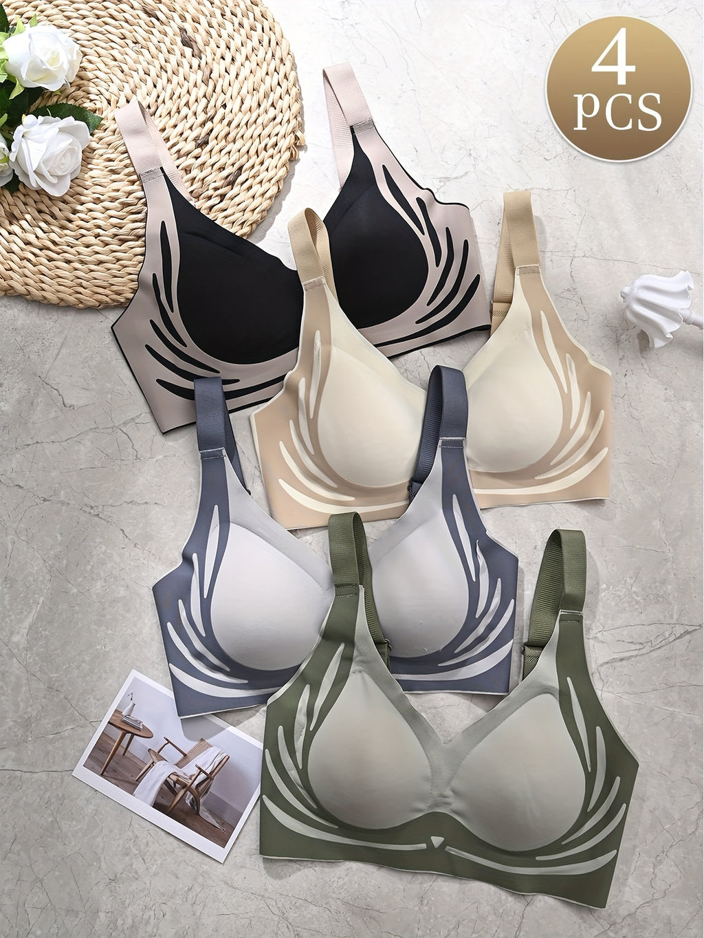 【Kupte jeden a druhý dostanete zdarma】Bezdrátová podprsenka pro ženy, jednodílná【40-85KG】