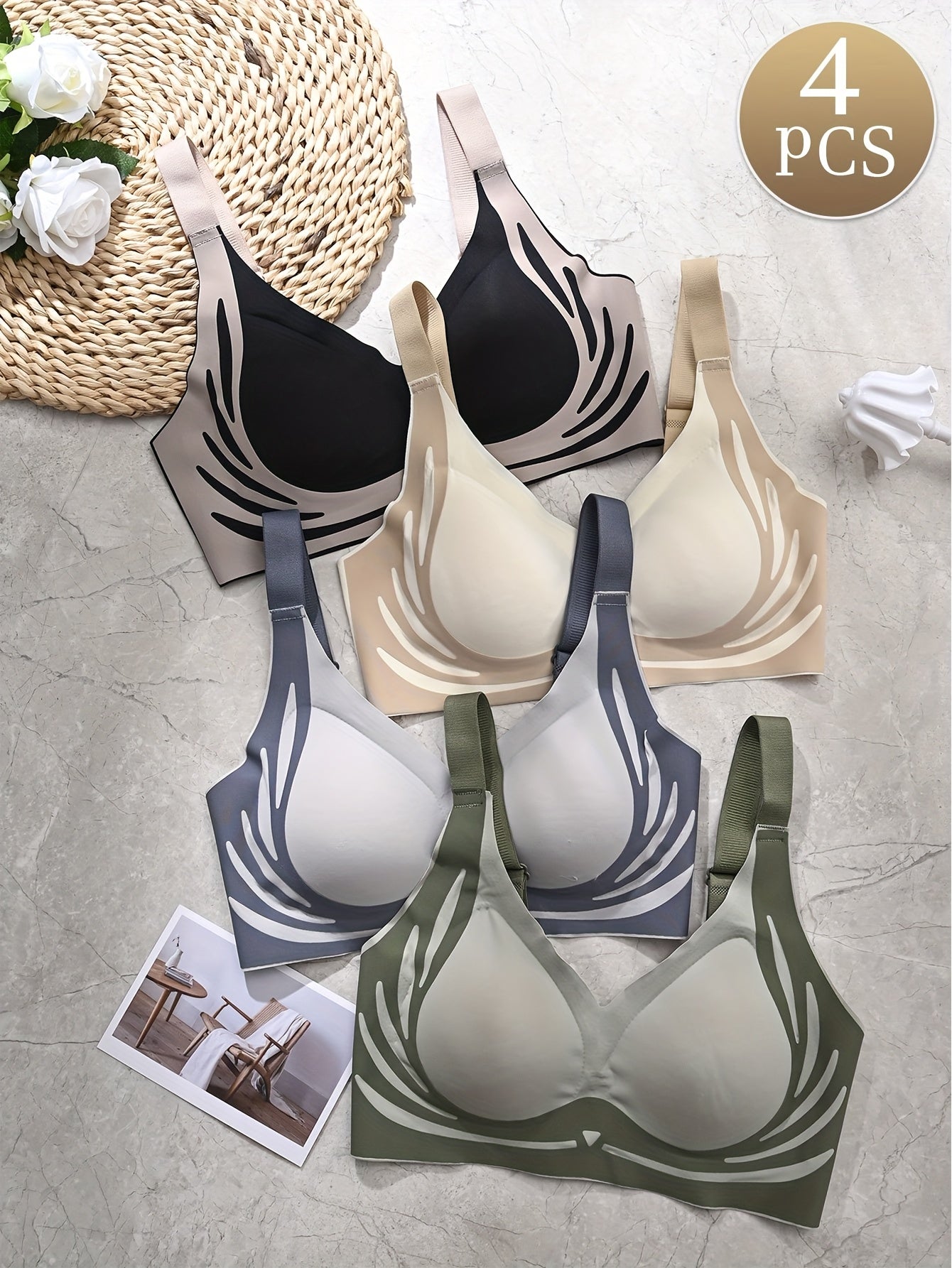 【Kupte jeden a druhý dostanete zdarma】Bezdrátová podprsenka pro ženy, jednodílná【40-85KG】