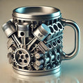 Kávový hrnek Creative Engine V6V8 z nerezové oceli