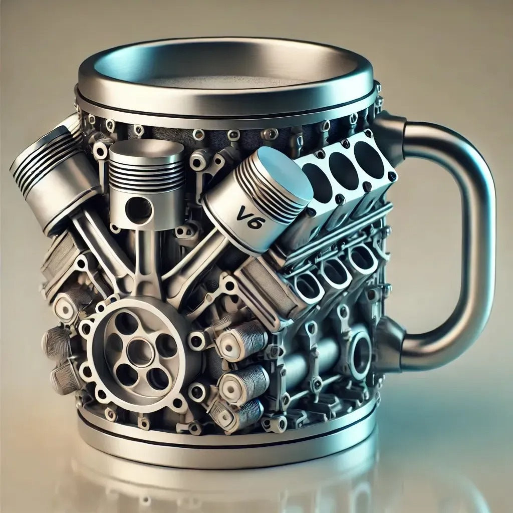 Kávový hrnek Creative Engine V6V8 z nerezové oceli