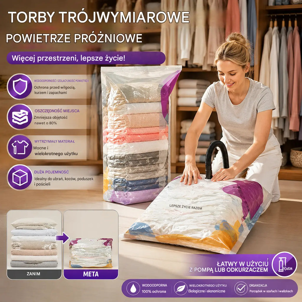 ⏳ Oferta ograniczona czasowo 🔥【Zestaw 4 sztuk】Worki próżniowe, worki do przechowywania chroniące przed kurzem