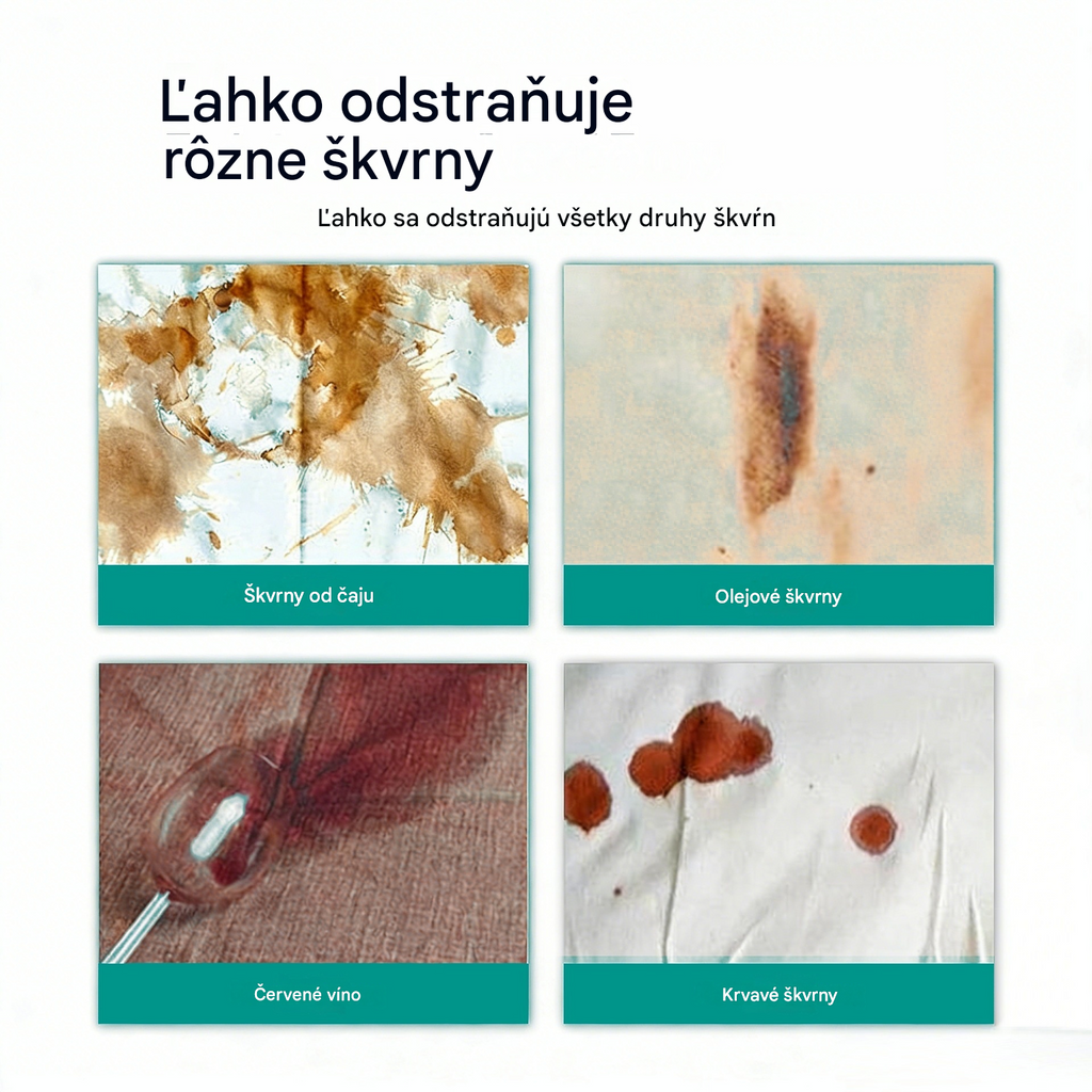 Tento vysoce účinný čistič pohovek má silné schopnosti odstraňovat skvrny, nevyžaduje vodu a je vhodný pro chemické čištění tkanin.
