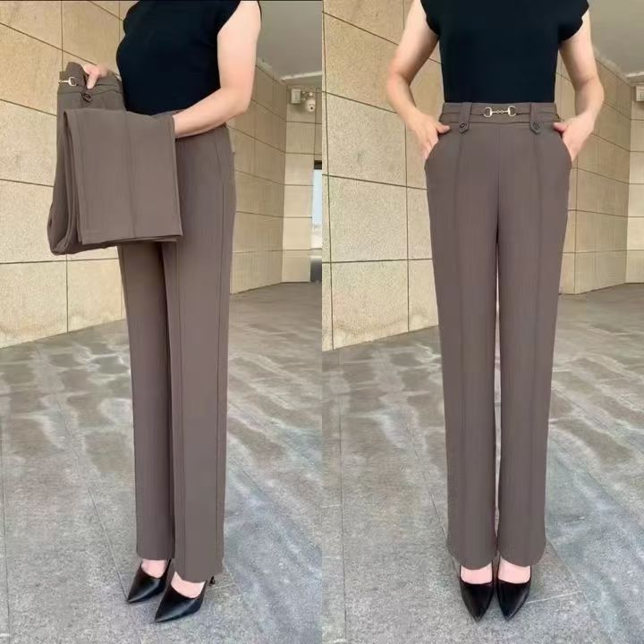 【M-4XL】 Vysoce kvalitní nové stylové módní rovné ležérní kalhoty
