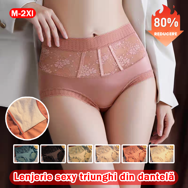 【Kupte 3 a získejte 3 zdarma】Nové letní módní prodyšné krajkové dámské kalhotky, kalhotky pro kontrolu bříška a lifting boků【45-85kg】