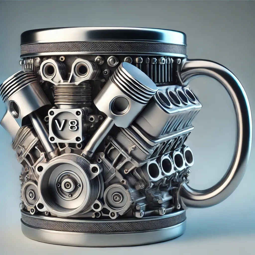 Kávový hrnek Creative Engine V6V8 z nerezové oceli