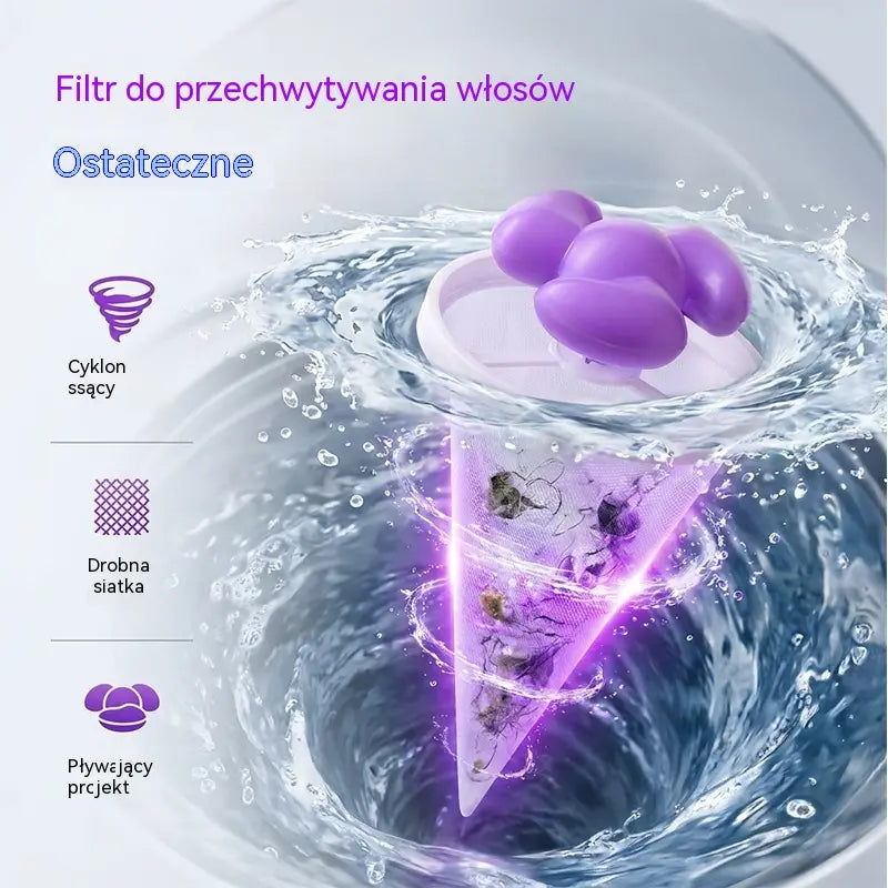 🧺 6 szt. za 99 zł 🐾 Koniec z sierścią na ubraniach! ✨ Pływający filtr do pralki usuwa włosy, kłaczki i sierść zwierząt podczas każdego prania