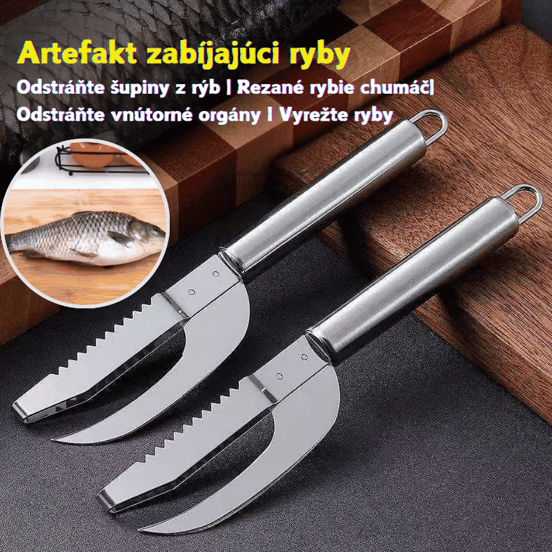 Kupte jeden kus a druhý zdarma! Nůž z nerezové oceli, škrabka na rybí šupiny